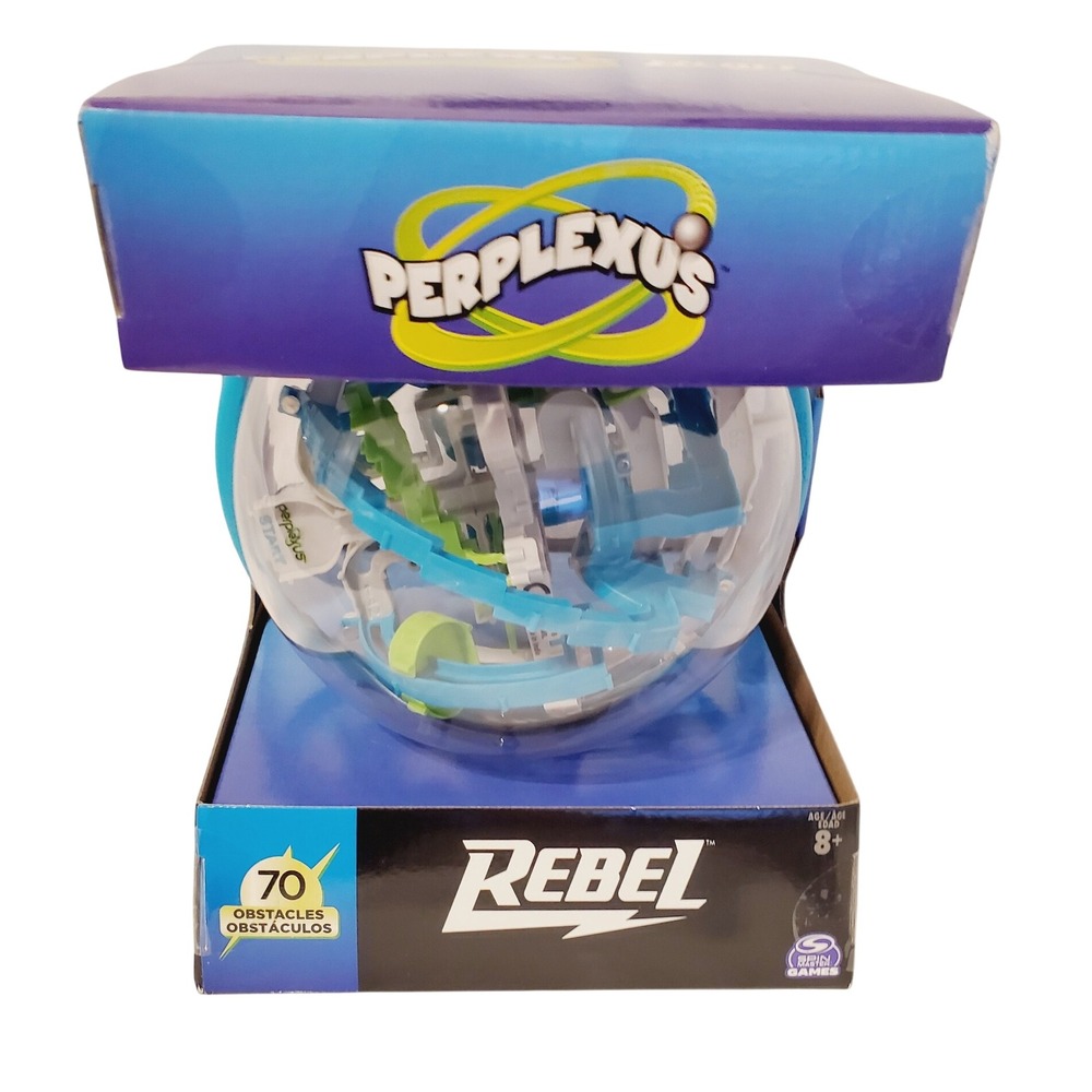 Spin Master Perplexus Rebel 3D Maze Ball Game 70 Obstacles Blue Green 6045890
